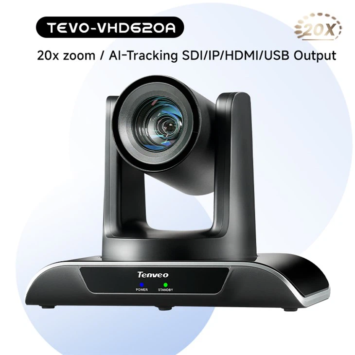 Siseruumide spordi voogesituse automaatne jälgimine 1080p NDI 20x videokonverentsi PTZ-kaamera