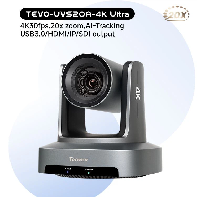 Tenveo 4K automaatne jälgimine SDI USB IP 20x PTZ konverentsikaamera